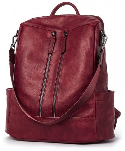 LYANYAN Backpack Purse for Women, PU Leather Anti Theft Travel Backpack Purse Shoulder Bags with Tassel Z-wine Red $20.40 Bac...