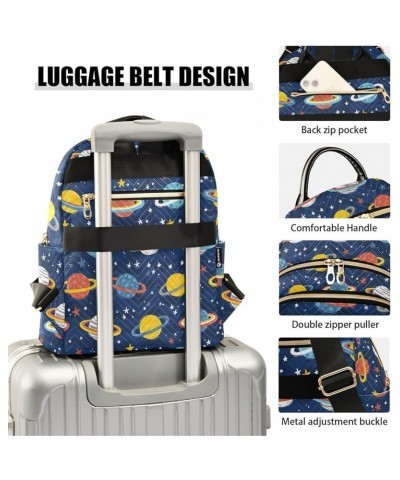 Cartoon Planets Stars Backpack Purse for Women Fashion Ladies Shoulder Bags Travel Bag Back Pack Weekend Bag,S Medium $12.71 ...