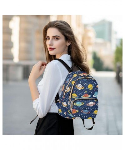 Cartoon Planets Stars Backpack Purse for Women Fashion Ladies Shoulder Bags Travel Bag Back Pack Weekend Bag,S Medium $12.71 ...