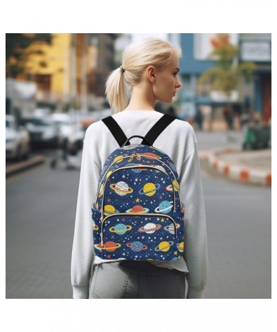 Cartoon Planets Stars Backpack Purse for Women Fashion Ladies Shoulder Bags Travel Bag Back Pack Weekend Bag,S Medium $12.71 ...