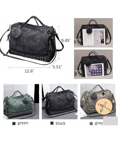 Large Shoulder Bags for Womens Studded Handbags Casual Shoulder Bags (Color : Green, Size : 12 * 9 * 5inch) 12*9*5inch Green ...