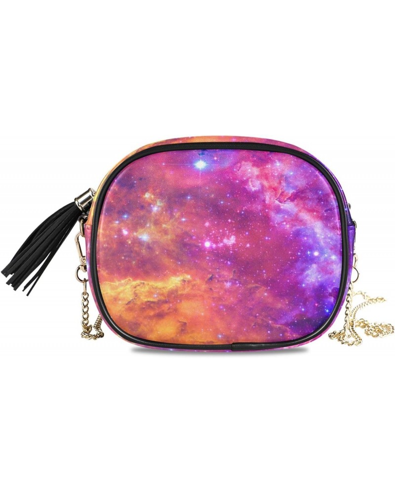 Women's Dazzling Galaxy Crossbody Bag Fashion Purses Bag Cross Body Bag Shoulder Handbag with Adjustable Chain Strap $10.32 S...