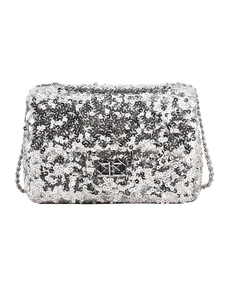 Sequin Purse Y2k Purse Evening Bag Crossbody Purse Y2k Purse Y2k Bag Silver Purse For Women Silver $11.34 Evening Bags