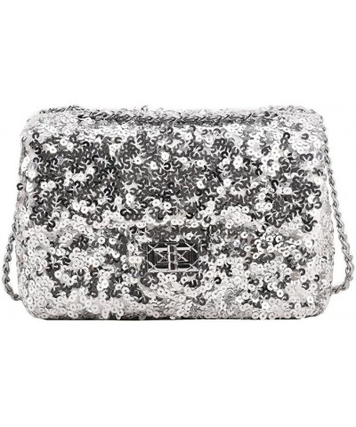 Sequin Purse Y2k Purse Evening Bag Crossbody Purse Y2k Purse Y2k Bag Silver Purse For Women Silver $11.34 Evening Bags