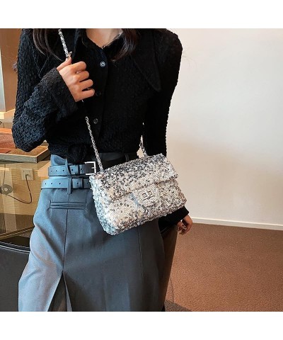 Sequin Purse Y2k Purse Evening Bag Crossbody Purse Y2k Purse Y2k Bag Silver Purse For Women Silver $11.34 Evening Bags