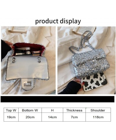 Sequin Purse Y2k Purse Evening Bag Crossbody Purse Y2k Purse Y2k Bag Silver Purse For Women Silver $11.34 Evening Bags