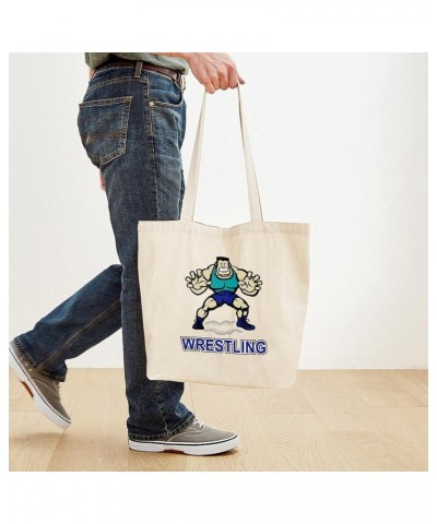 Wrestling Team Manager Tote Bag Natural Canvas Tote Bag, Cloth Shopping Bag Funny Wrestling Tote Bag $9.11 Travel Gear