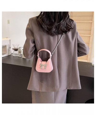 Small Shoulder Bag Cute Bow Purse for Women Crossbody Bag Trendy Y2K Purse Satchel Handbag Purse Pink Small $15.92 Shoulder Bags