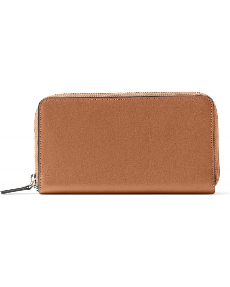 Black Onyx Windsor Flat Zip Wallet Cognac $71.30 Wallets