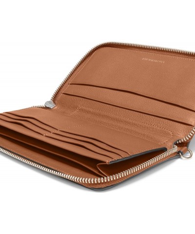 Black Onyx Windsor Flat Zip Wallet Cognac $71.30 Wallets