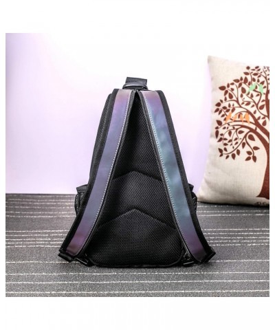 Geometric Luminous Backpacks Holographic Reflective Bag Lumikay Purse Irredescent Crossbody Bag Prism Sling Bag for Women Men...