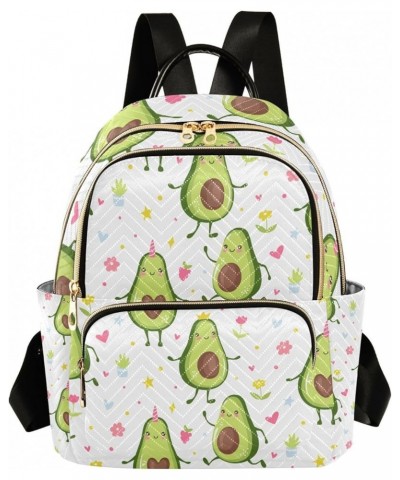 Women Backpack Avocado Unicorn Flower Anti-Theft Travel Backpack with Luggage Belt Lightweight Handbag Lady Purse Roomy Doubl...