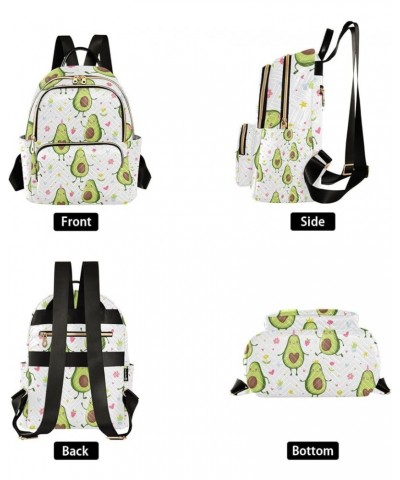 Women Backpack Avocado Unicorn Flower Anti-Theft Travel Backpack with Luggage Belt Lightweight Handbag Lady Purse Roomy Doubl...