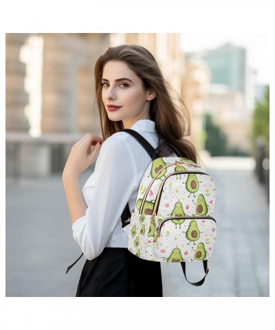 Women Backpack Avocado Unicorn Flower Anti-Theft Travel Backpack with Luggage Belt Lightweight Handbag Lady Purse Roomy Doubl...