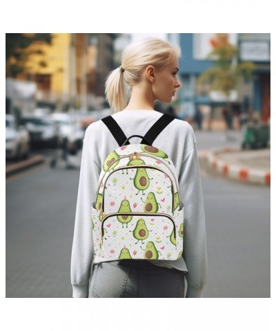 Women Backpack Avocado Unicorn Flower Anti-Theft Travel Backpack with Luggage Belt Lightweight Handbag Lady Purse Roomy Doubl...