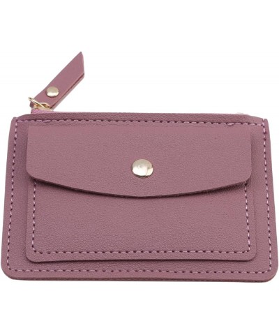 Credit Card Holder for Women Zipper Coin Purse Portable Multifunctional Multi-Card Leather Small Wallet,Pink Dark pink $7.02 ...