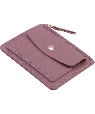 Credit Card Holder for Women Zipper Coin Purse Portable Multifunctional Multi-Card Leather Small Wallet,Pink Dark pink $7.02 ...