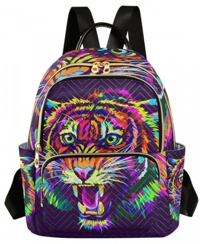 Small Backpack for Women Travel Bag Colorful Tiger Daypack Purse Fashion Shoulder Bag Rucksack Medium B871 $12.22 Backpacks