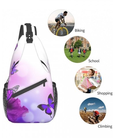 Men Sling Backpack Packable Breathable Shoulder Chest Crossbody Bag - Black And White Animal Cow Print Anti-Theft Multipurpos...