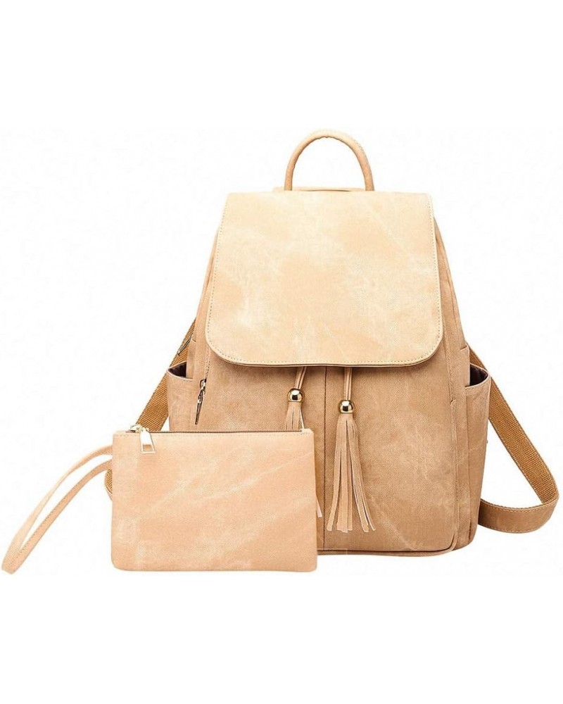 Backpack Women Trend leather Bag Clutch Bag Female Bag Totes Khaki 20 inches One-Size Khaki $26.75 Backpacks