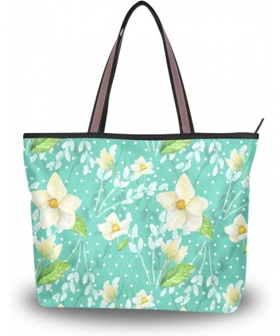 Top Handle Tote Bag Watercolor Flowers Shoulder Bag Handbag for Women Girls $11.61 Shoulder Bags