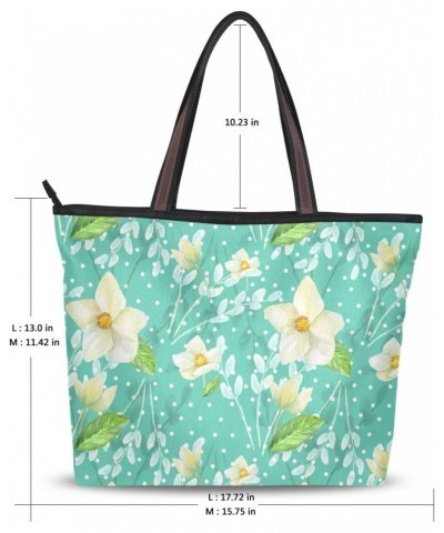 Top Handle Tote Bag Watercolor Flowers Shoulder Bag Handbag for Women Girls $11.61 Shoulder Bags