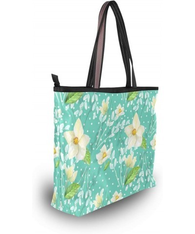 Top Handle Tote Bag Watercolor Flowers Shoulder Bag Handbag for Women Girls $11.61 Shoulder Bags