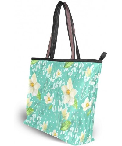 Top Handle Tote Bag Watercolor Flowers Shoulder Bag Handbag for Women Girls $11.61 Shoulder Bags