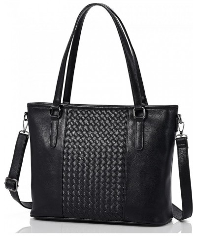 Hobo Bags for Women Large Tote Bag Crossbody Shoulder Handbags Woven PU Leather Purses Multi Pockets Black $23.00 Totes