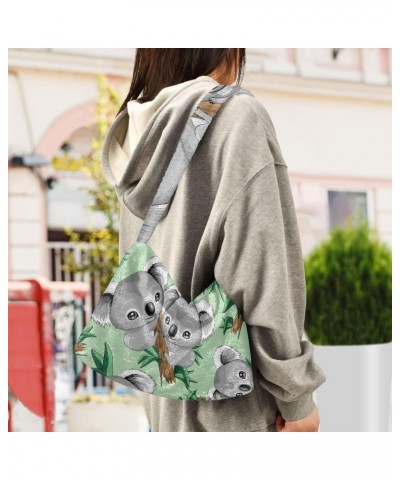 Koala Green Fluffy Crossbody Bag Furry Tote Bags for Women Fuzzy Purse Handbag Lady Shoulder Bag Large Plush Bag with Zipper ...