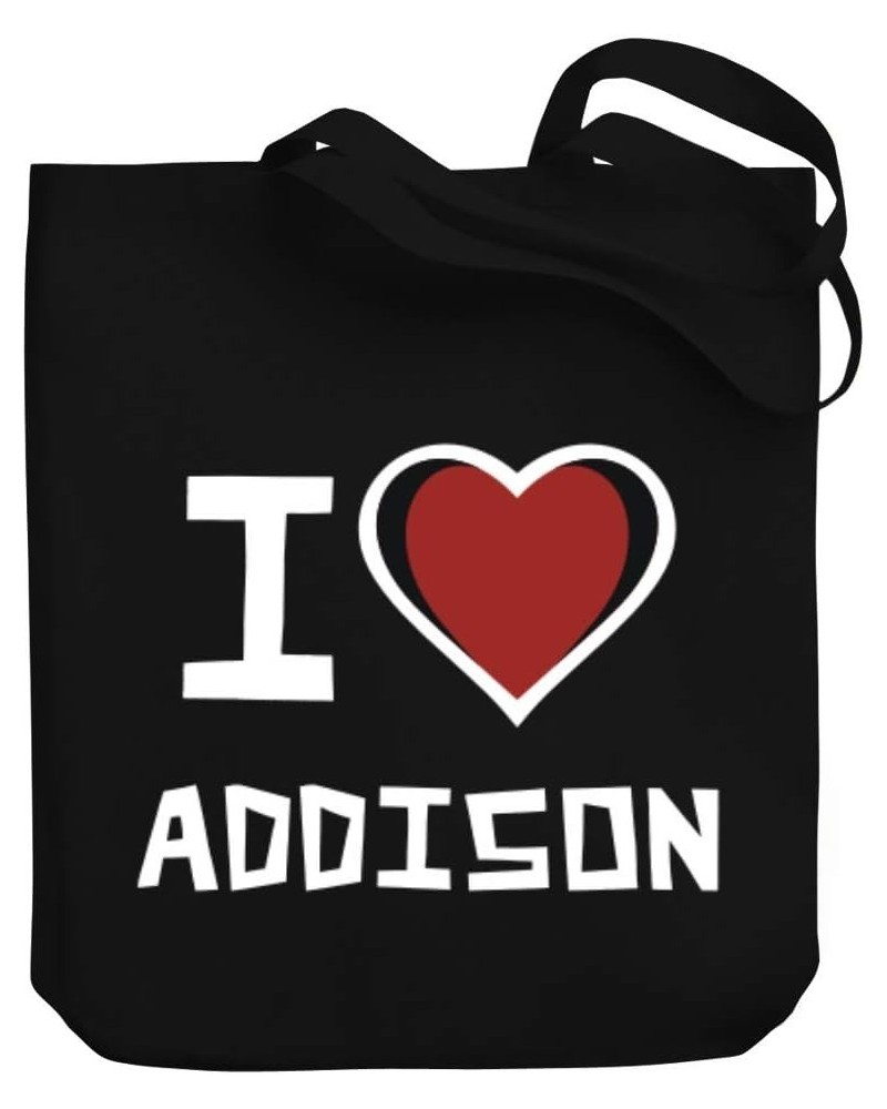 I love Addison Bicolor Heart Canvas Tote Bag 10.5" x 16" x 4 $22.79 Totes