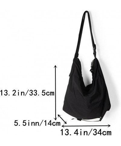 Simple Crossbody Bags for Women Large Size Travel Nylon Shoulder Bags Tote Bag with Zipper Purse Trendy Hobo Bags Khaki $14.7...