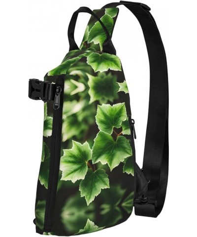 Marble Purple Print Unisex Casual Tactical Daypack Versatile Crossbody Backpack Sling Shoulder Pack Ivy Blossoms Tree One Siz...