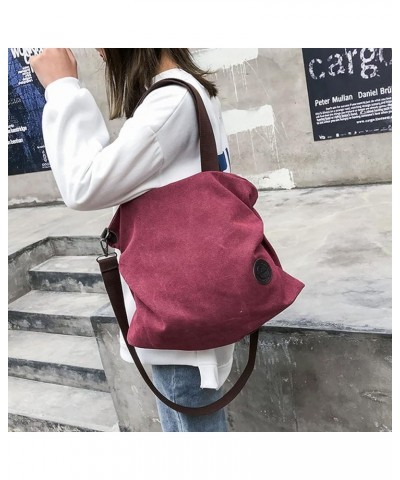 Canvas Tote Bag Crossbody Bags for Women Satchel Casual Vintage Shoulder Purses Handbags Hobo Purple $22.45 Totes