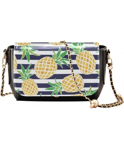 Cartoon Fruit Pineapple Cross Body Bag for Women Purses with Credit Card Slots Small Purses $21.59 Crossbody Bags