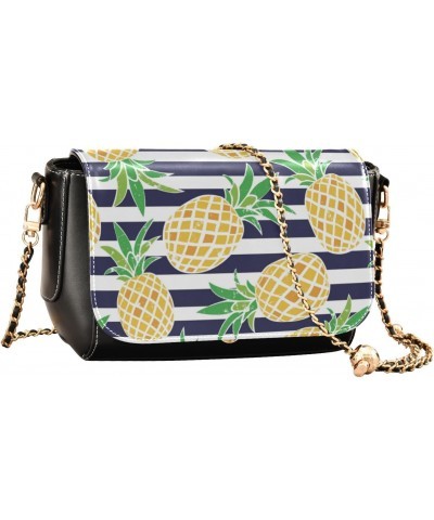 Cartoon Fruit Pineapple Cross Body Bag for Women Purses with Credit Card Slots Small Purses $21.59 Crossbody Bags