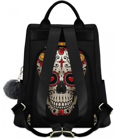 Sugar Skull Day of The Dead Backpack Purse for Women Anti Theft Fashion Back Pack Shoulder Bag Multicolour 1 $17.60 Backpacks