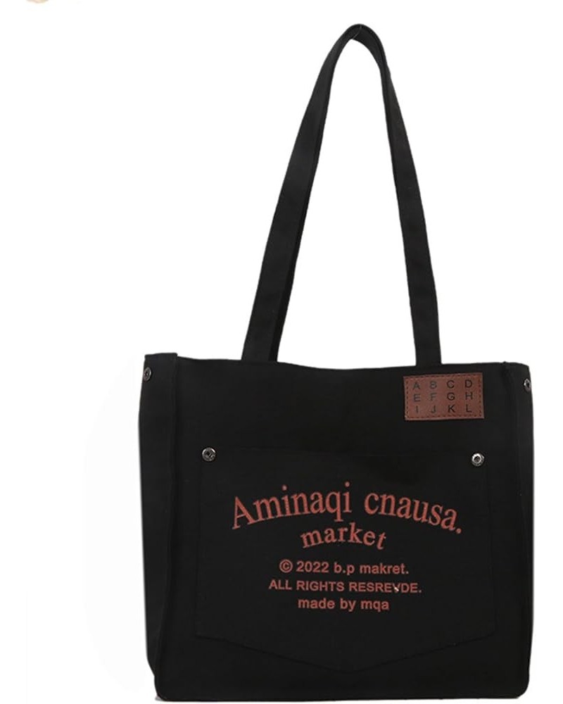 Large Canvas Tote Bag Womens Tote Bag Work Tote Everything Tote Bag Large Tote Bags for Women Tote Purse Black $11.27 Totes