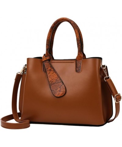 Women Large Capacity Leather Crossbody Bags for Women Totes Satchel for Ladies with Adjustable Shoulder Straps Brown $18.00 S...