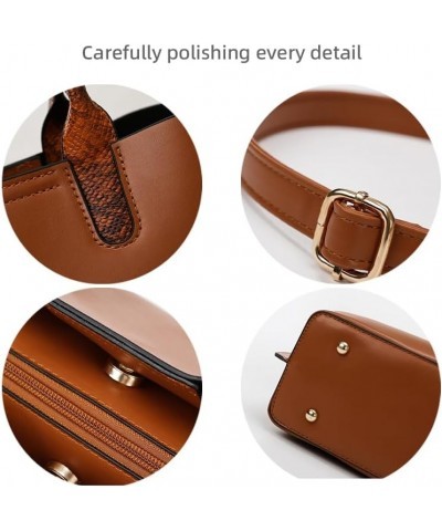 Women Large Capacity Leather Crossbody Bags for Women Totes Satchel for Ladies with Adjustable Shoulder Straps Brown $18.00 S...