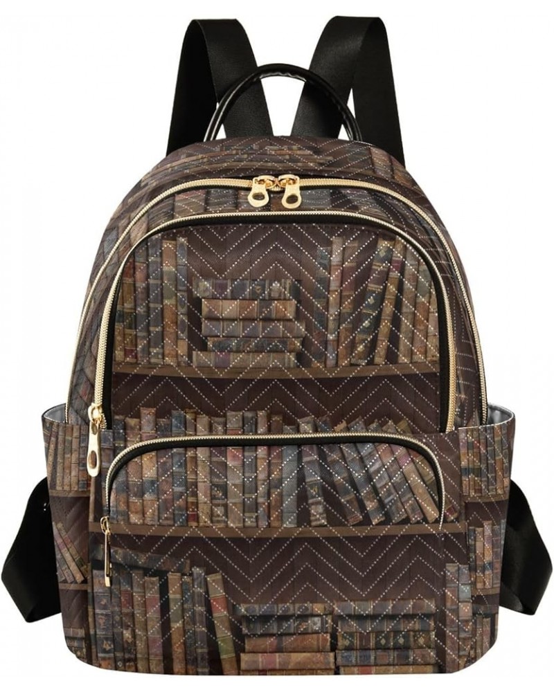 Old Book Bookworm Women Backpack Purse Ladies Fashion Shoulder Bag Daypack Travel Bag 7.5L Medium $13.64 Backpacks