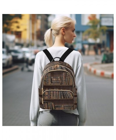 Old Book Bookworm Women Backpack Purse Ladies Fashion Shoulder Bag Daypack Travel Bag 7.5L Medium $13.64 Backpacks