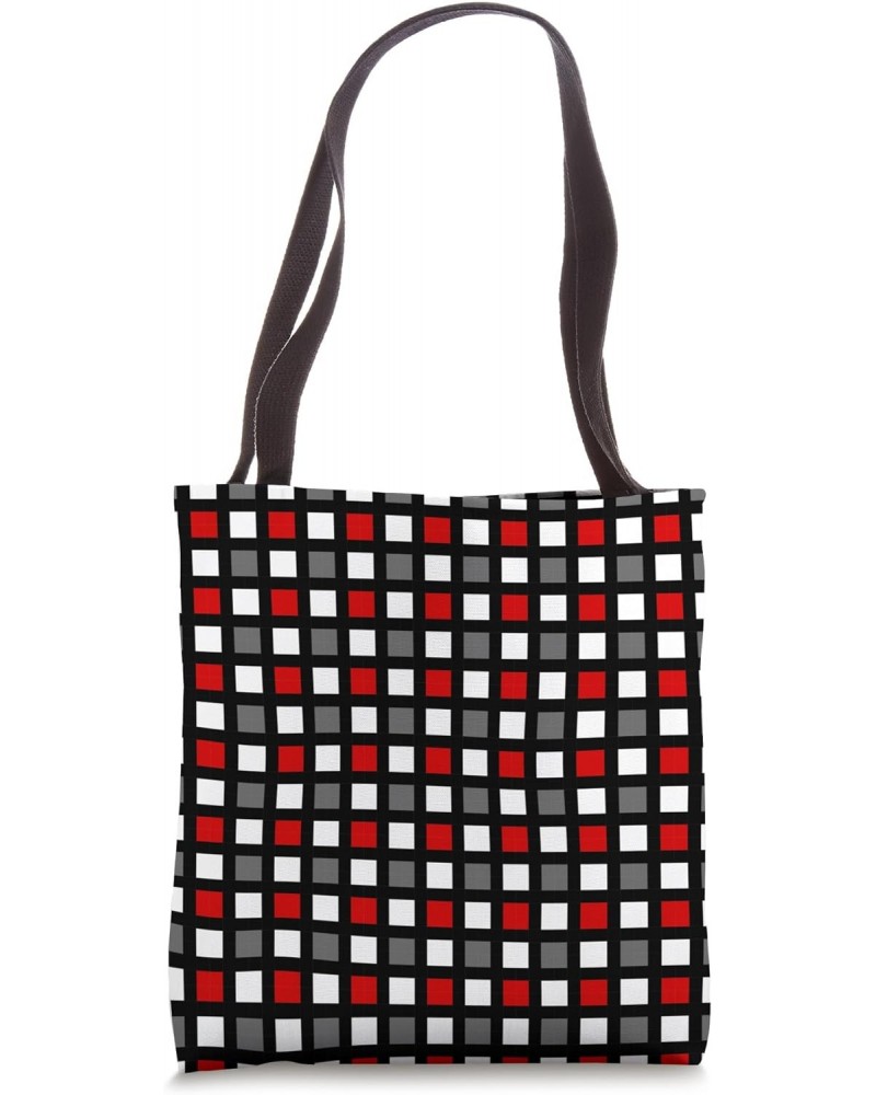 Chequered Checkered Checked Minimalistic Aesthetic Art Decor Tote Bag $12.79 Totes