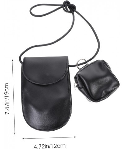 2pcs Mobile Phone Bag Pu Leather Shopping Messenger Telephone Black $11.59 Others