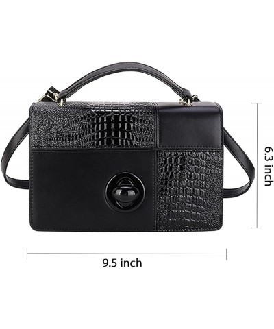 Crossbody Purses for Women Fashion Designer Handbags Geometric Chain Small Purse Casual Shoulder Bag for Women Gift Pj-black ...