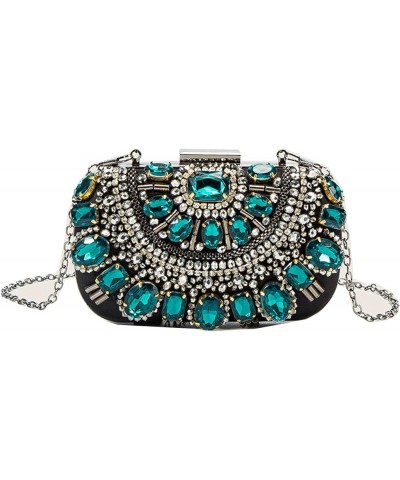 Women Luxury Tassel Evening Clutch Bag Rhinestones Wedding Purse Handbag 9-green $15.48 Evening Bags