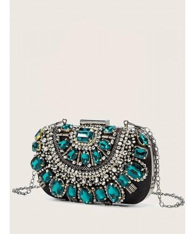 Women Luxury Tassel Evening Clutch Bag Rhinestones Wedding Purse Handbag 9-green $15.48 Evening Bags