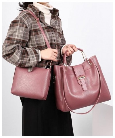 Women Soft Synthetic PU Leather Ladies Satchel Crossbody Hobo 2pcs Simplicity Handbags Shoulder Clutches-Beige Pink $38.00 Totes