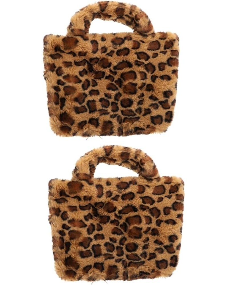 3 Pcs Leopard Print Bag Women's Wallet Girls Purses Woman Handbags Ladies Leopard Print Accessories Faux Fur Purse Women's Pu...