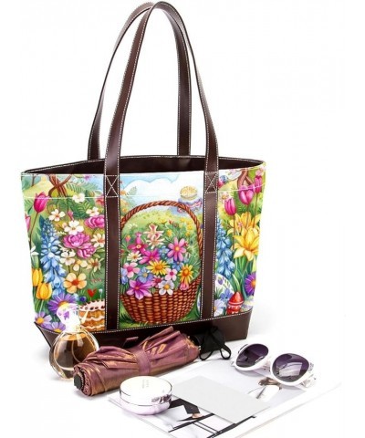 Tote Bag, Large Tote Bags for Women, Women's Tote Handbags, Happy Easter Eggs, Tote Bags for Women Design 11155 $26.87 Totes